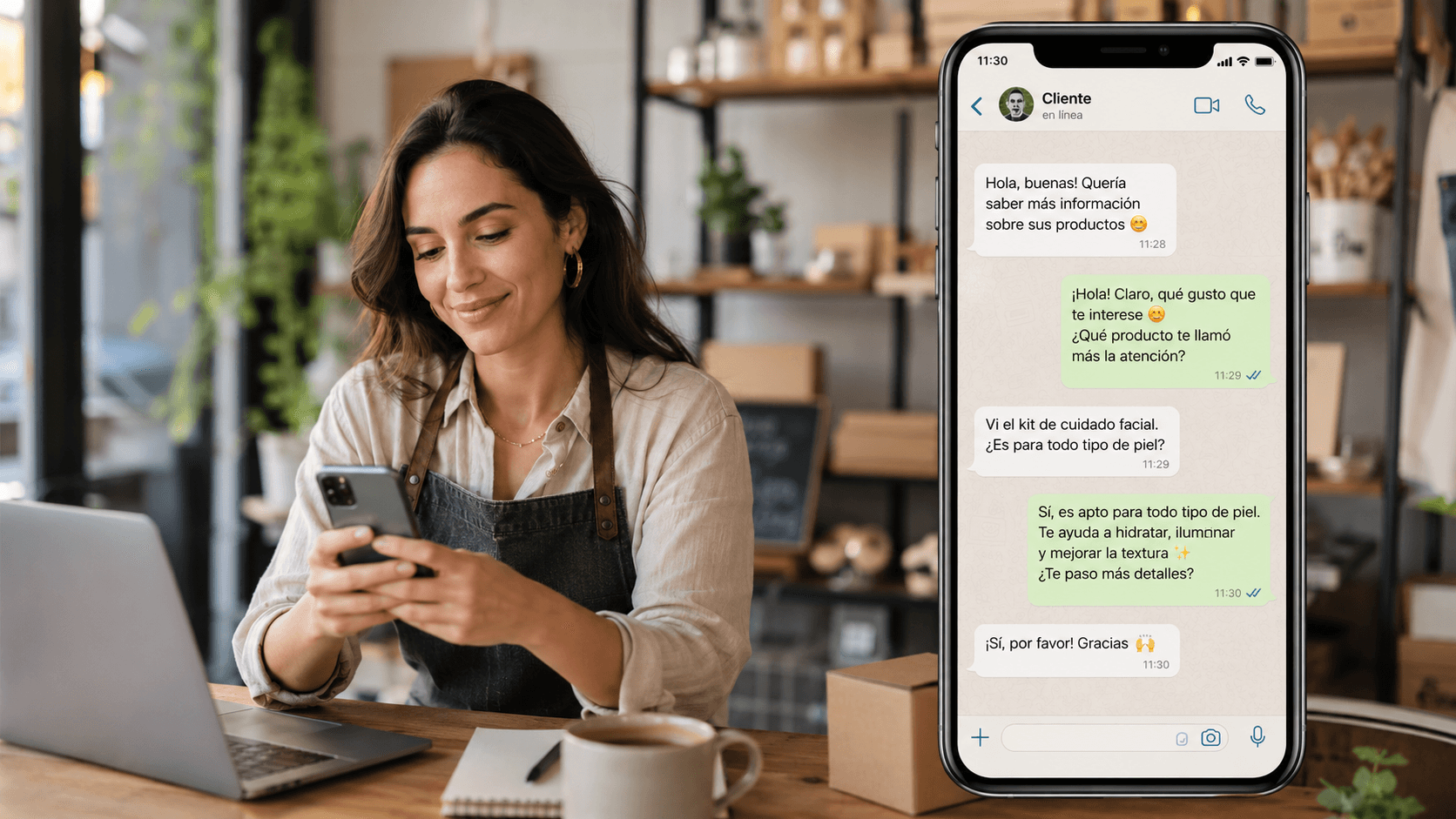 Mensajes comerciales por WhatsApp para negocios